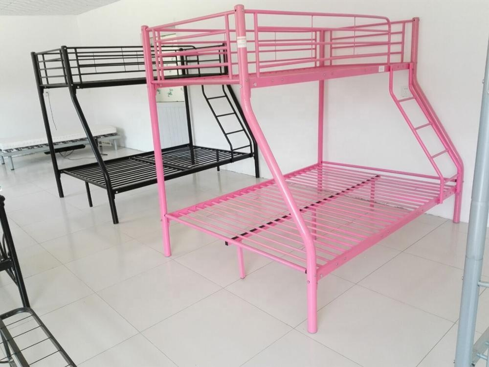 modern single metal platform loft bunk bed for adult made of iron dormitory kids bunk bed for sale