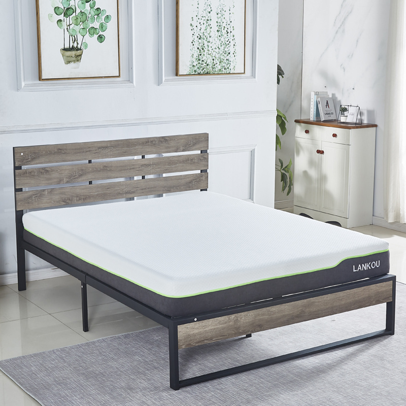 LANKOU Double Mattress Memory Foam Mattress Breathable Mattress Medium Firm with Soft Fabric Fire Resistant