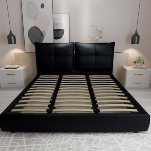 Luxury Super King Faux Leather Upholstered Bed Frame