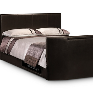 luxurious  cheap DVD player  leather bed with tv stand