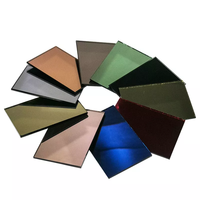 Wholesale 4mm 5mm 6mm 8mm color bronze grey blue green tinted float glass building tempered glass panel price