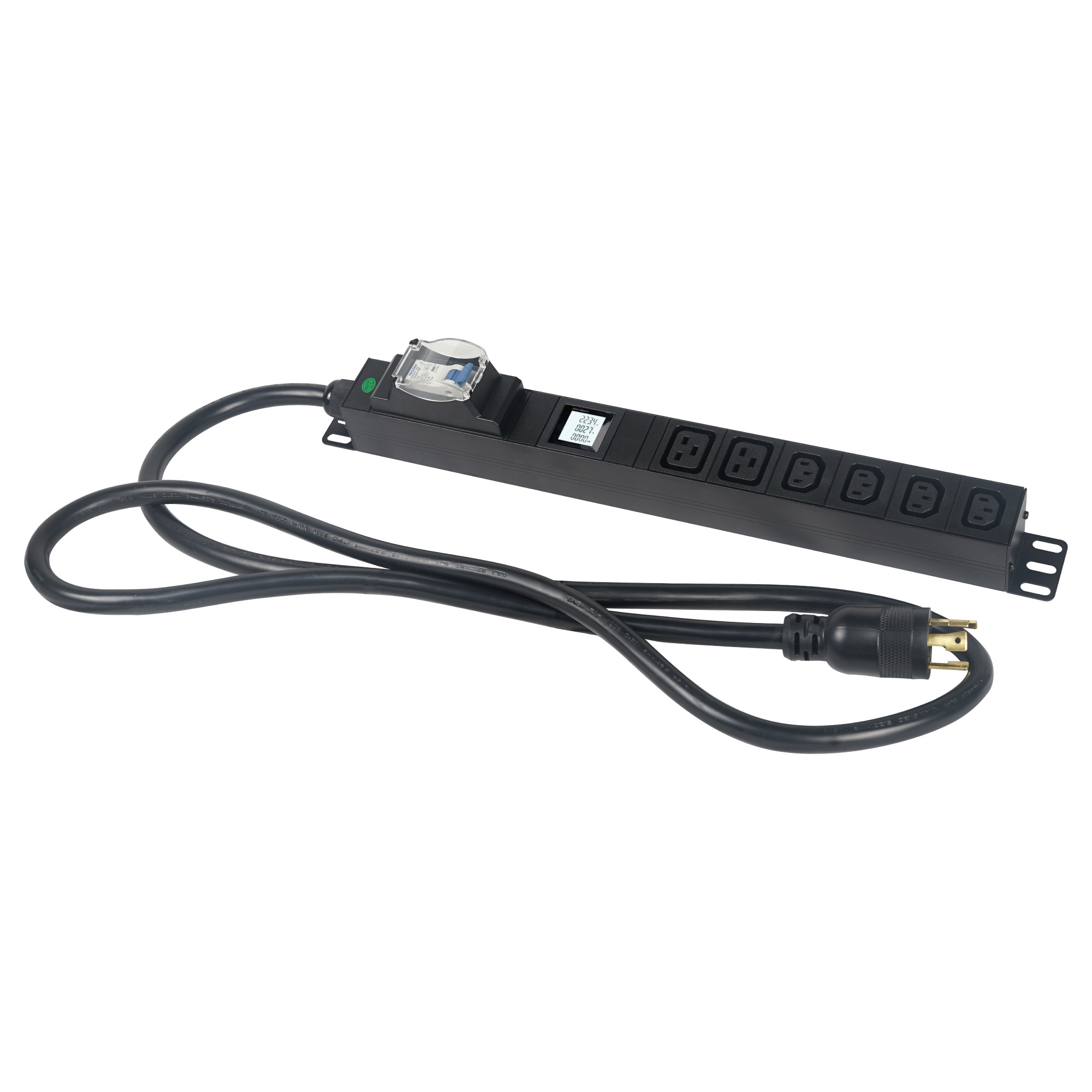 Oit 6/8/12way PDU With Volt Amps Display L630P Plug 30A 240V C13 Meter PDU