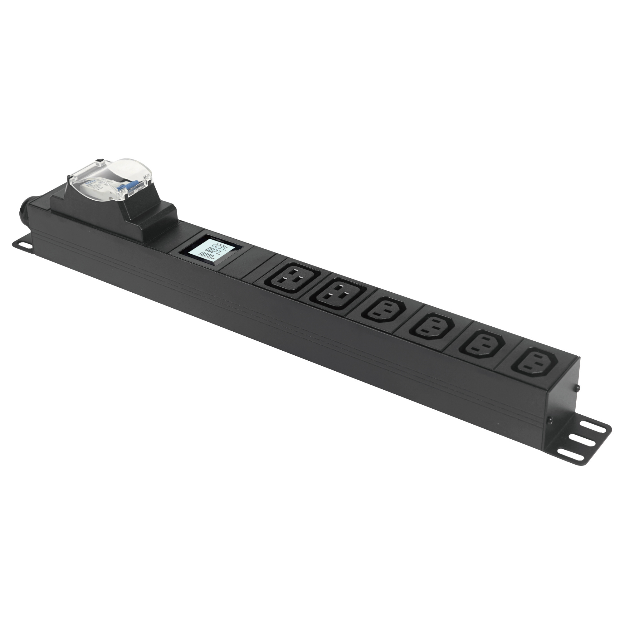 Oit 6/8/12way PDU With Volt Amps Display L630P Plug 30A 240V C13 Meter PDU