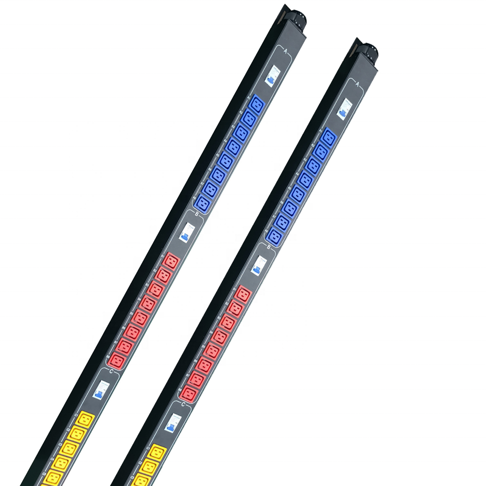 OEM Rack PDU 3 Phase 24 Way C19 415V 80A PDU power distribution unit with Breaker Protection