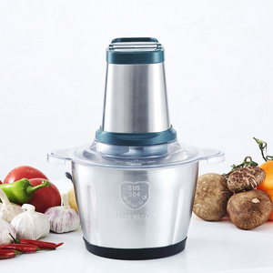 household mincing stainless steel, body 2.2l glass bowl 2 speed electric chopper food processor meat grinder/