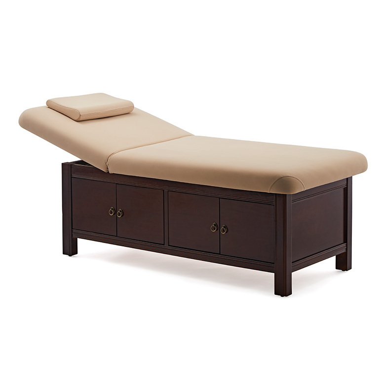 High quality salon furniture Solid luxury beauty  wood thai massage Table  facial bed spa With Face Hole