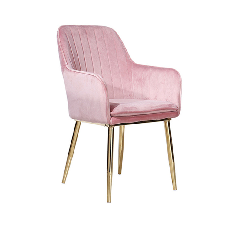 Pink Velvet Chair With Gold Legs Nordic Modern Dining Orange Contemporary Chairs Fabric Set Of 4 White Leather Black