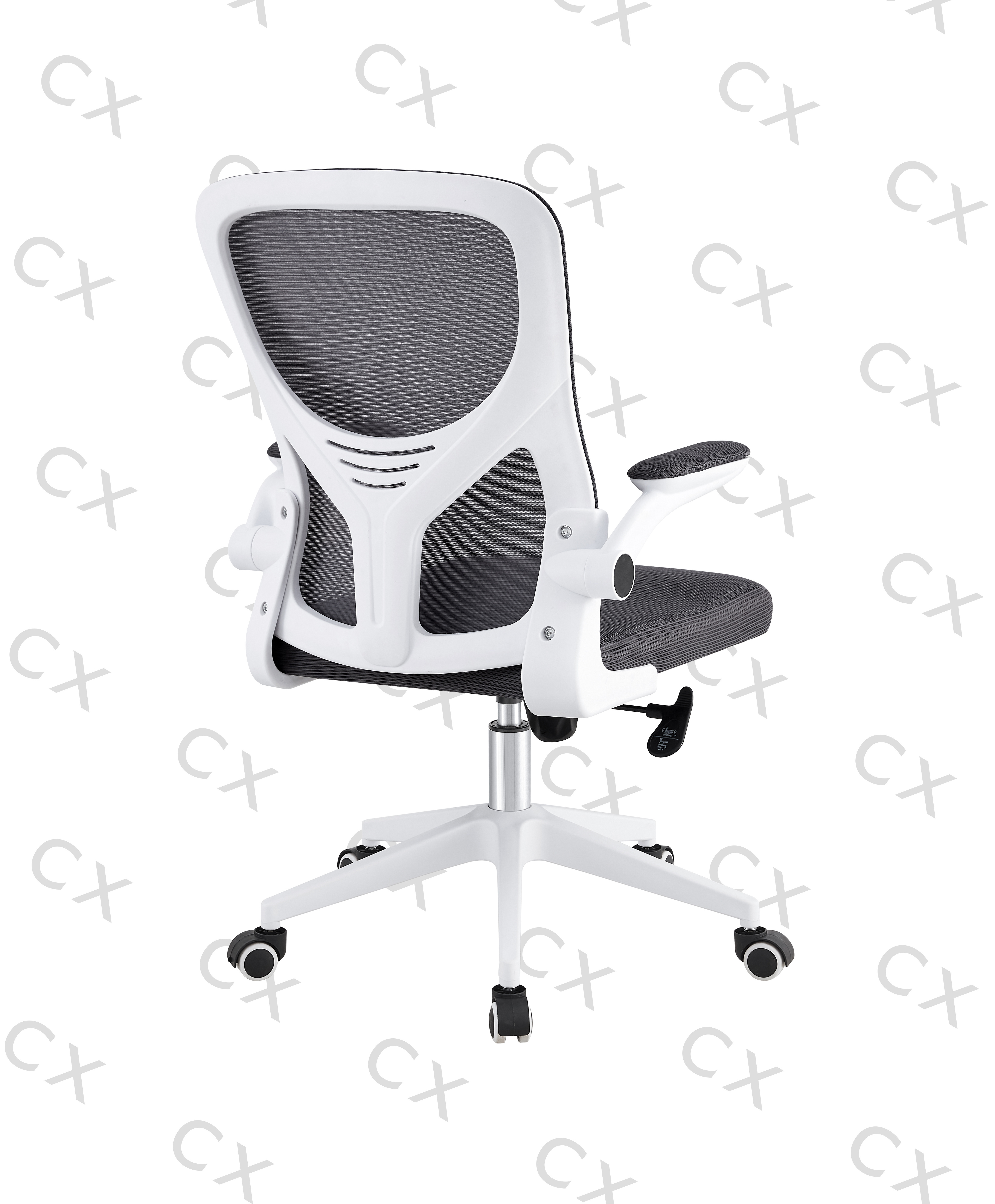 Upscale CEO office furniture chair mesh ergonomic high backrest office library chair adjustable seat 2D handrail wheel chair