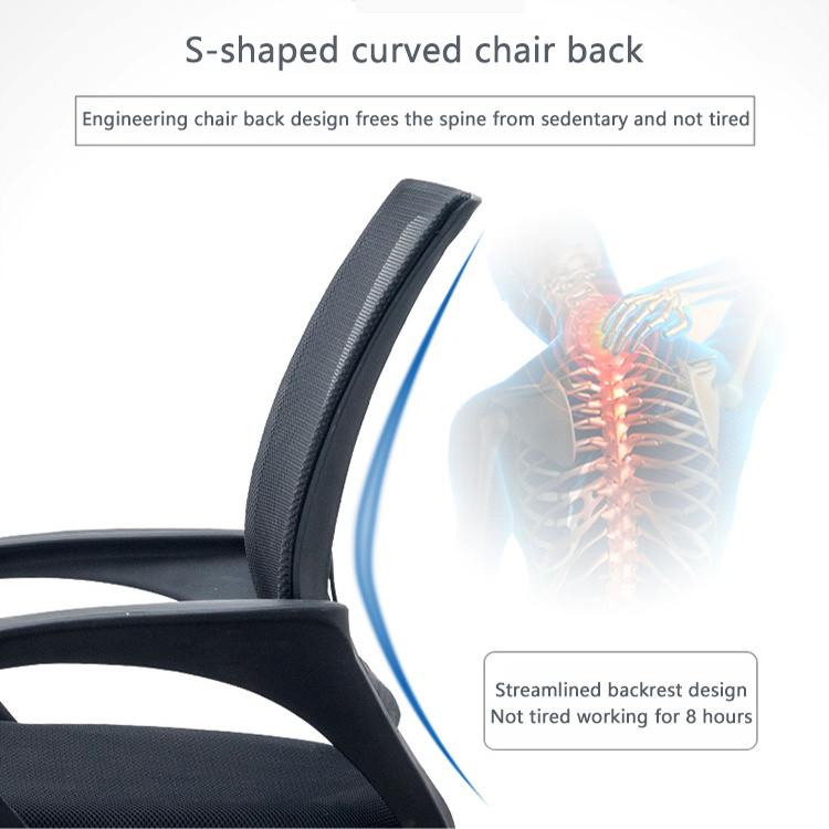 high back visitor manager boss executive arm rest ergonomic adjustable swivel reclining mesh office chair with lumbar support