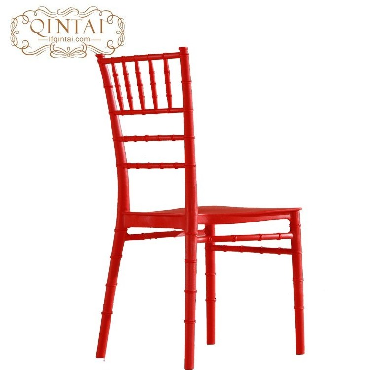 Wholesale cheap good quality PP chiavari chair tiffany bamboo chair plastic blue party rental chair for wedding