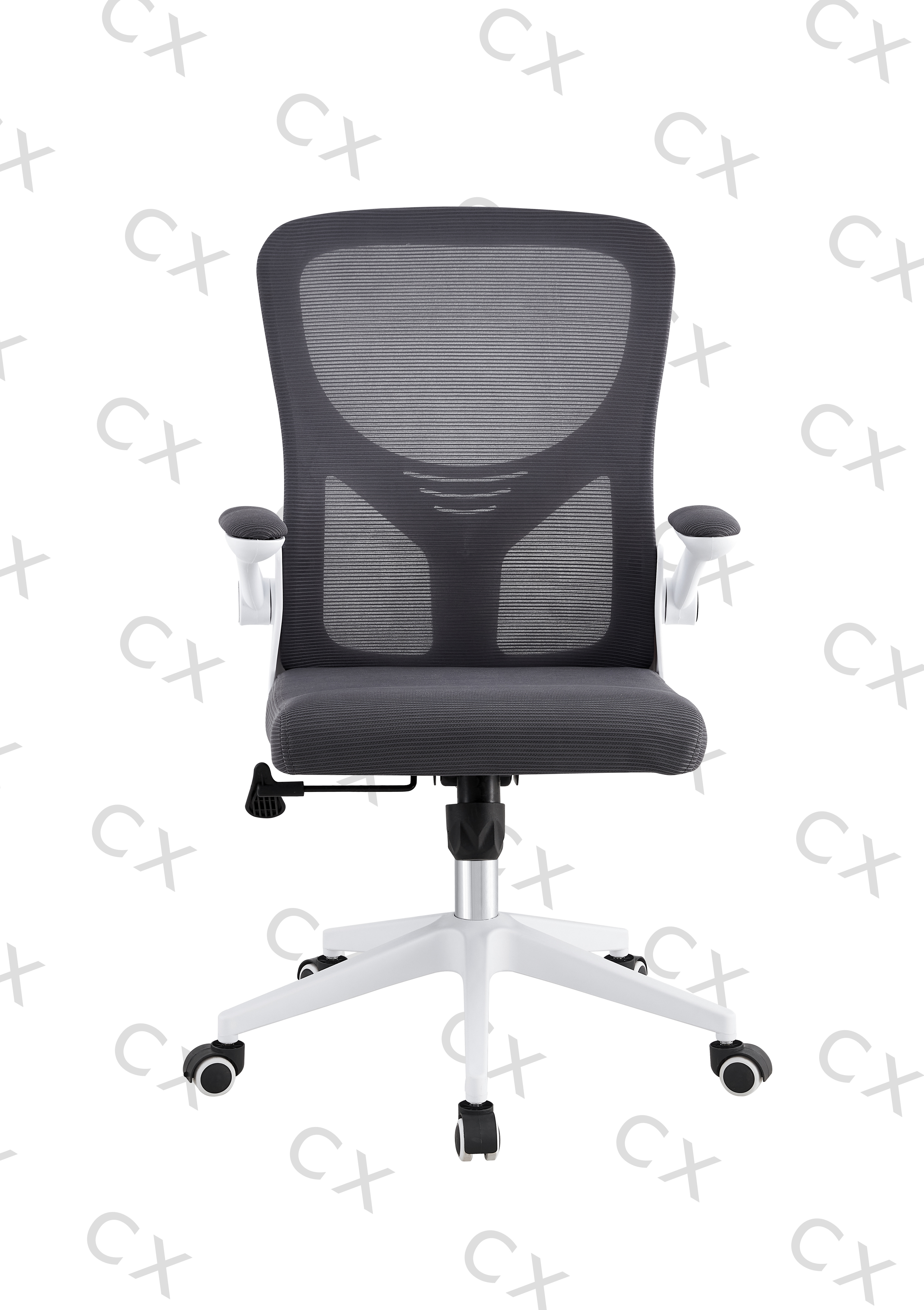 Upscale CEO office furniture chair mesh ergonomic high backrest office library chair adjustable seat 2D handrail wheel chair