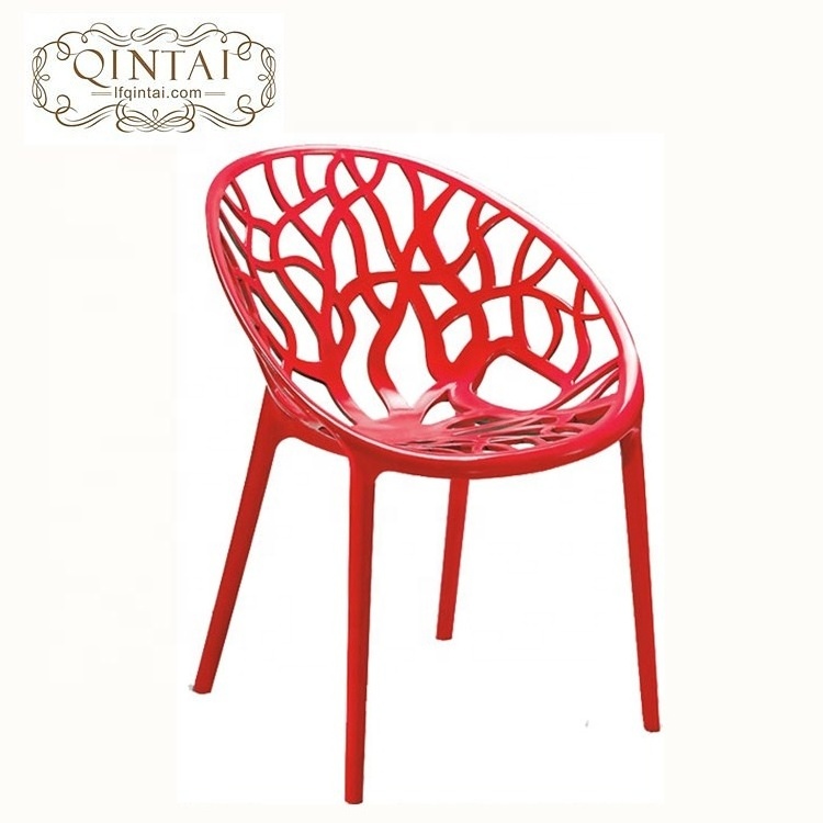 Wholesale cheap good quality hot selling stackable creative design black round egg chair plastic branch leisure chair with arm