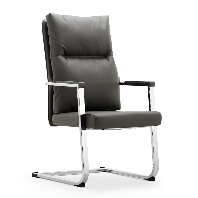 luxury hotel high back executive boss chairs arm reclining white black pu genuine real pu leather office chair