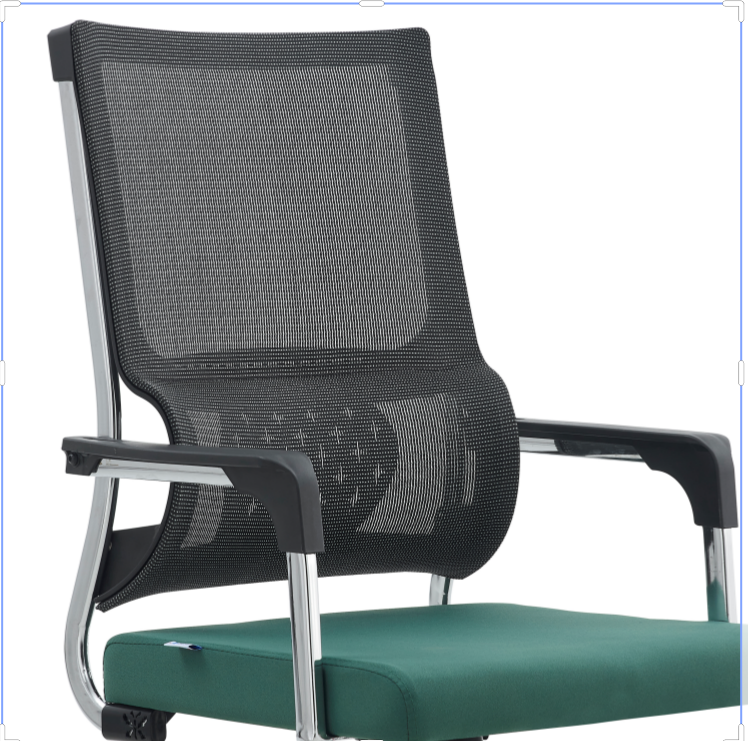 Upscale modern design U shape comfort adjustable office chair light luxury green velvet fabric swivel wheel office chair