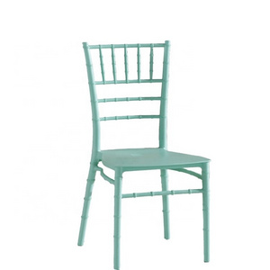 Wholesale cheap good quality PP chiavari chair tiffany bamboo chair plastic blue party rental chair for wedding