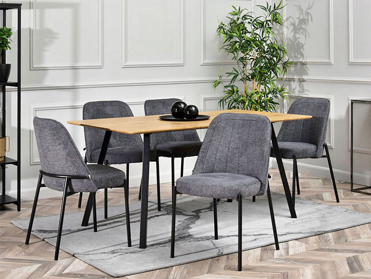 modern luxury restaurant kitchen dining room furniture metal frame nordic upholstered velvet fabric dining chairs for table