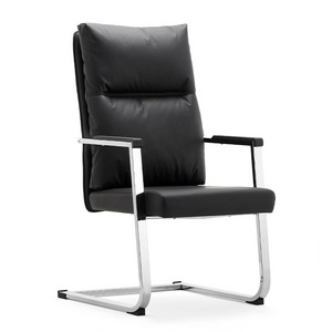 luxury hotel high back executive boss chairs arm reclining white black pu genuine real pu leather office chair