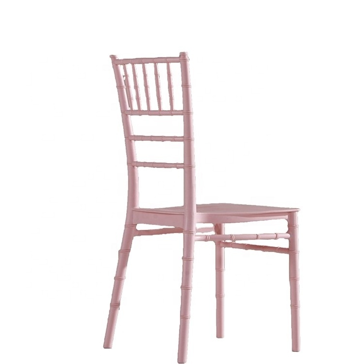 Wholesale cheap good quality PP chiavari chair tiffany bamboo chair plastic blue party rental chair for wedding