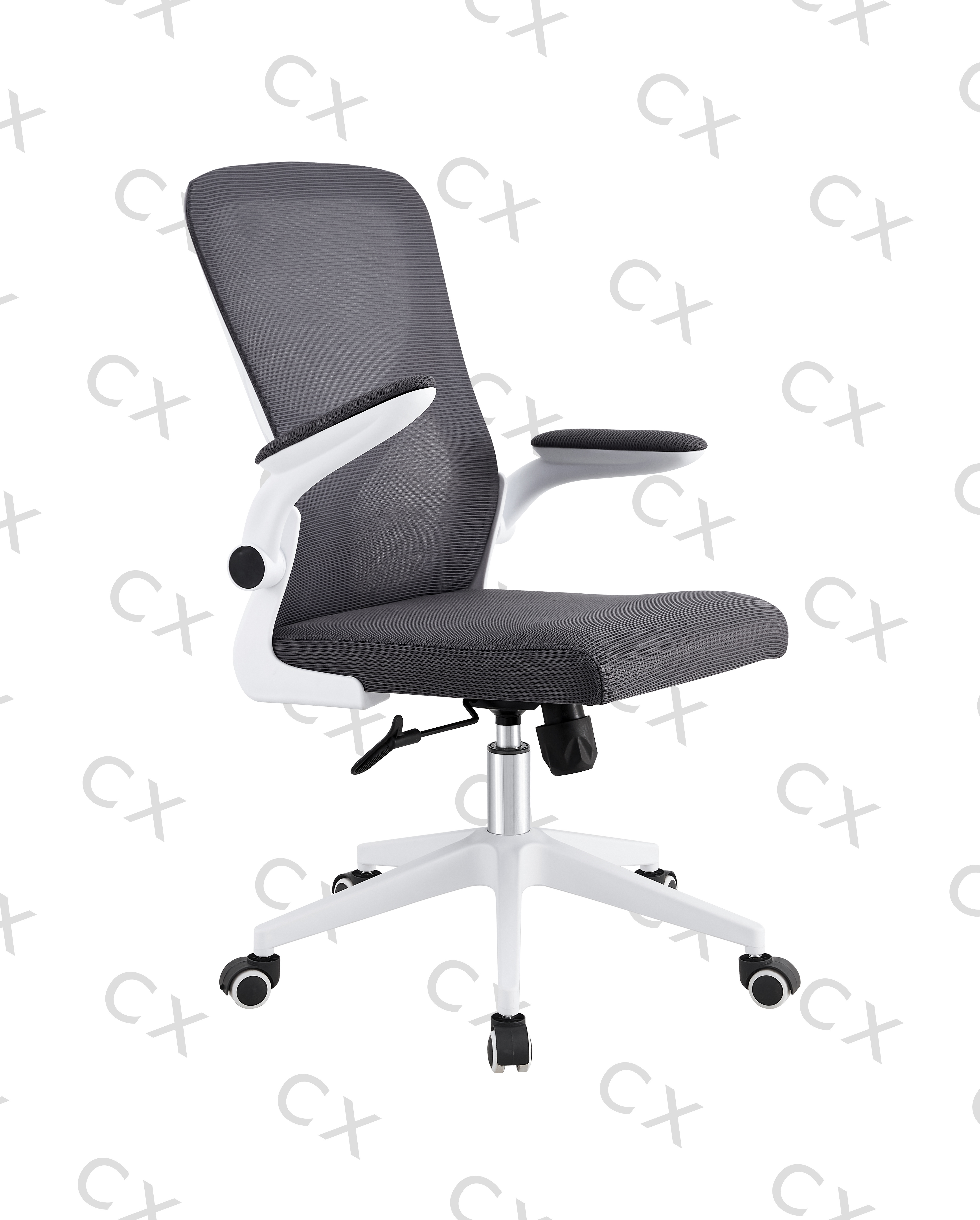 Upscale CEO office furniture chair mesh ergonomic high backrest office library chair adjustable seat 2D handrail wheel chair