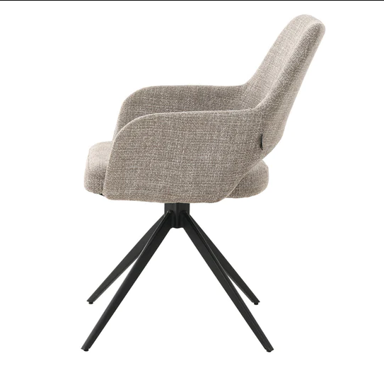 Modern design soft sofa chair unique hollow shape backrest dining armchair for breakfast stellate tube legs handrail chair