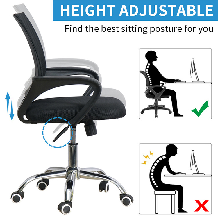 high back meeting working visitor guest chairs manager boss executive full mesh ergonomic adjustable swivel office chair