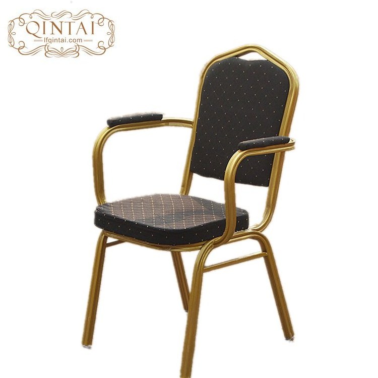 Wholesale China furniture metal iron cheap hotel armrest banquet chairs for conference used