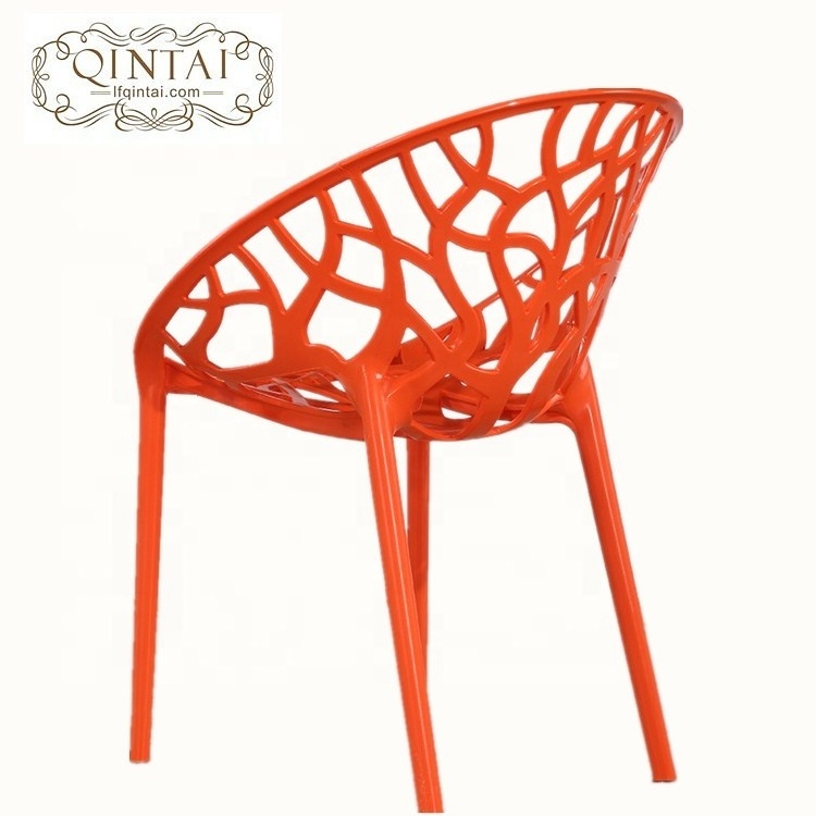 Wholesale cheap good quality hot selling stackable creative design black round egg chair plastic branch leisure chair with arm