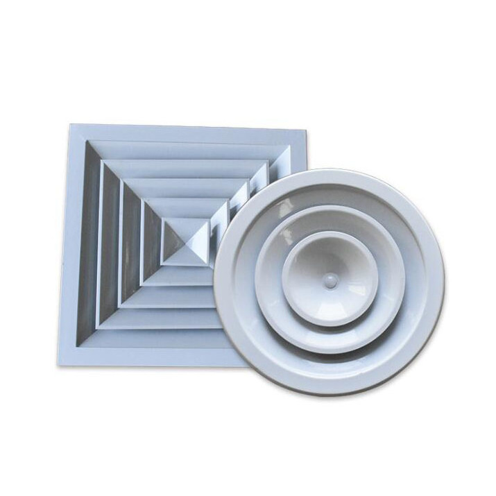 ABS Round / Square Exhaust Air Vent Ceiling Diffuser for Air Conditioning Ventilation System