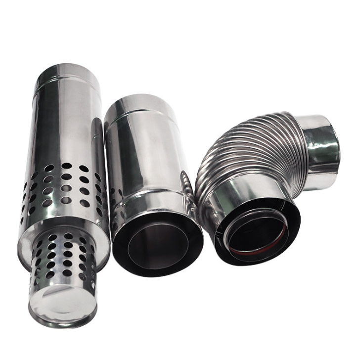 Gas boiler / stove exhaust pipe 60/100 mm stainless steel 304 coaxial chimney 500mm 1000mm length