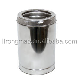 Stainless steel double wall insulated chimney pipe for wood stove / fireplace