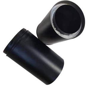 Black Painting Twin wall flue double wall 6" pipe length in black for stove/burner/fireplace