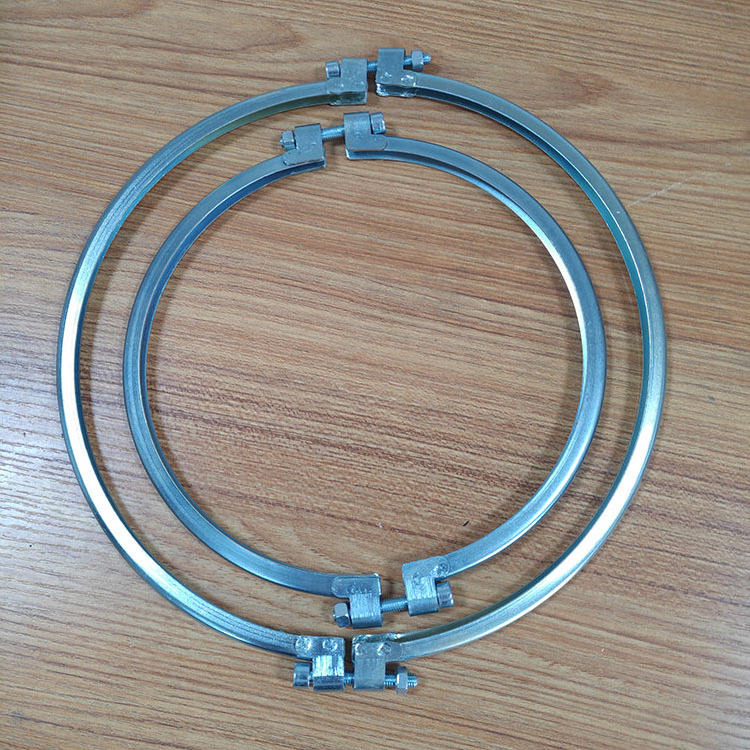 200mm Industrial Galvanised Pipe Clamp Bracket Duct Metal Rings