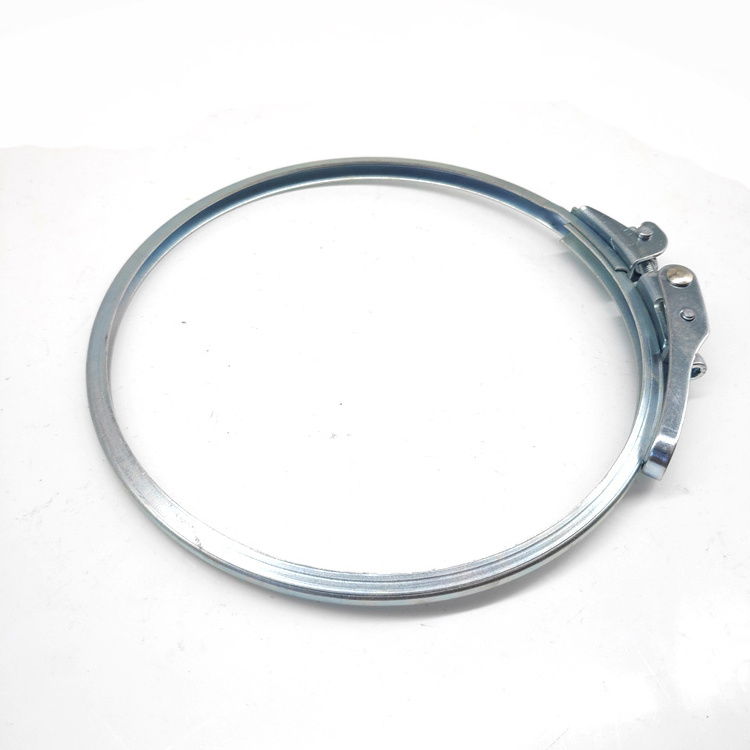 Hot dipped galvanized steel ducts hose clamp lever locking ring clamps