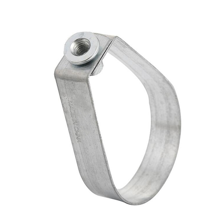 Pear Shaped Loop Hanger Pipe Fitting Swivel Galvanized Hinged Band Pipe Clamp