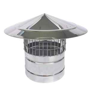 Stainless steel chimney cap round rain cap with bird guard 6 inch 150 mm