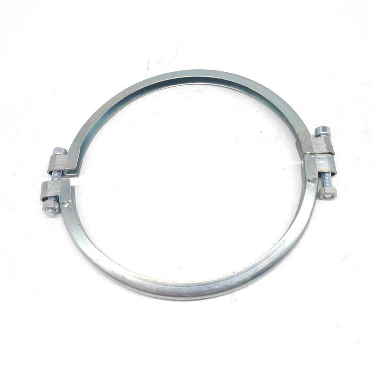 200mm Industrial Galvanised Pipe Clamp Bracket Duct Metal Rings