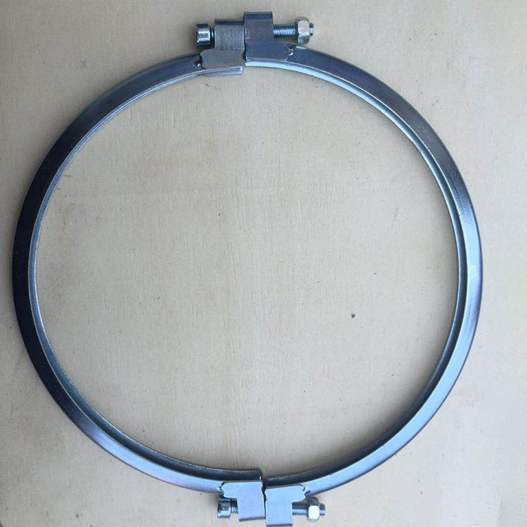 200mm Industrial Galvanised Pipe Clamp Bracket Duct Metal Rings