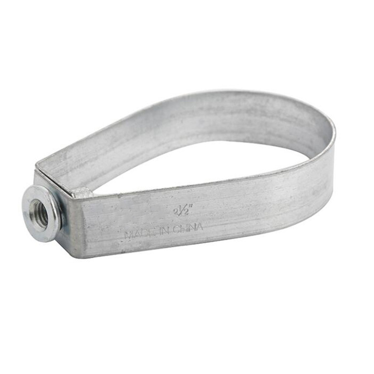 Pear Shaped Loop Hanger Pipe Fitting Swivel Galvanized Hinged Band Pipe Clamp