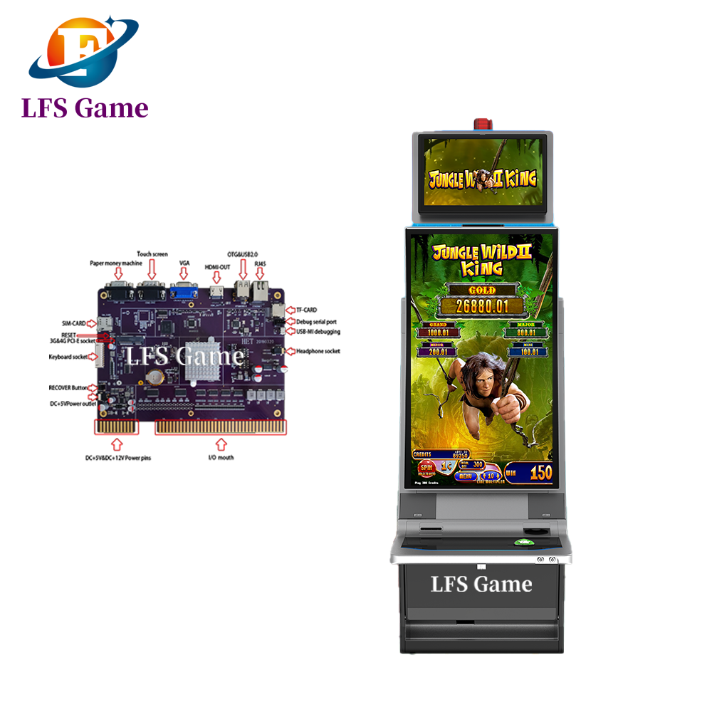 new video game wms jungle wild King 2 vertical touch screen game PCB