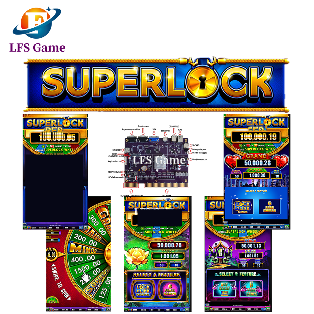 New super lock link 5 in 1 Skill Game Machine  Night Life/Cats Hats/Flower Multi game Cabinet