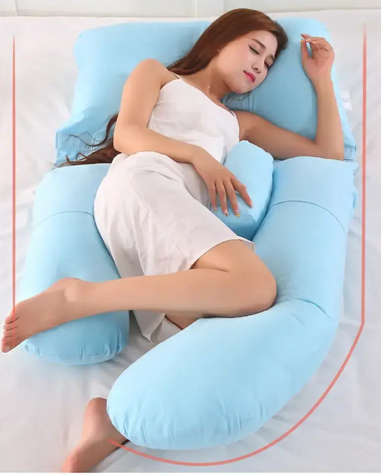 Wholesale Multi-color U Shaped Body Maternity Pregnancy Pillow  for Pregnant Women With Removable Cotton Cover