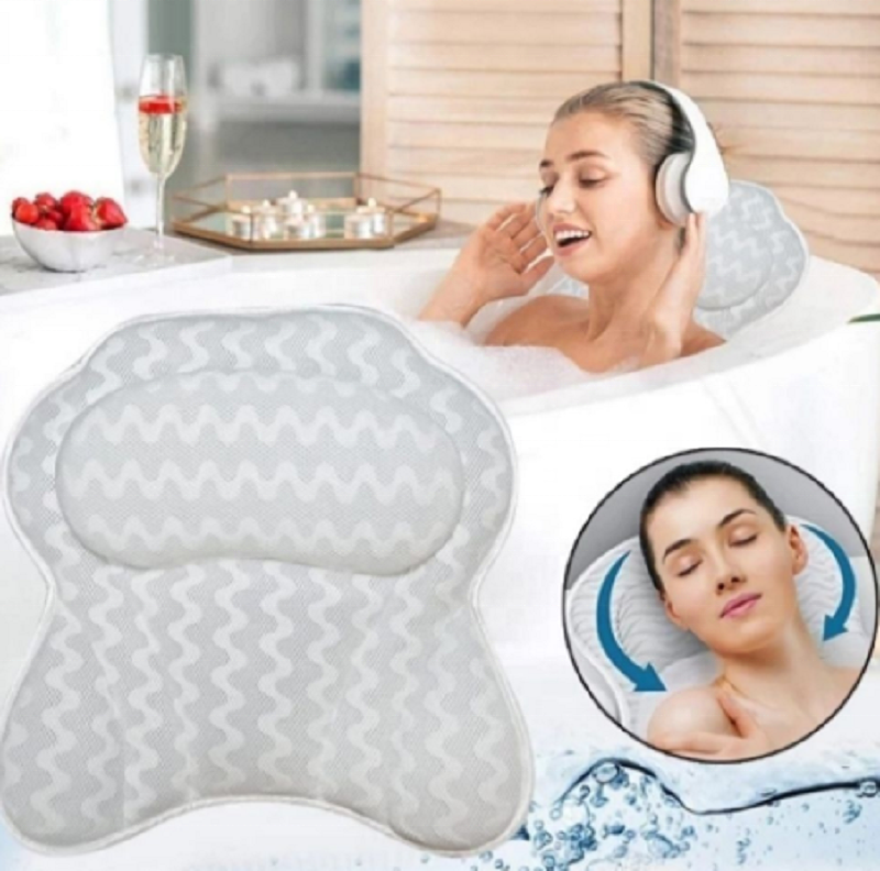 Factory Direct Sales Multiple Designs Spa Pillow Luxury Bathtub Pillow With Back And Headrest Cushion