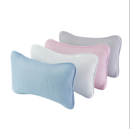 3D Mesh Bath Pillow Practical Sucker Bone Shape Bathtub Spa Pillow Headrest Cushion for Neck Shoulder and Head Support