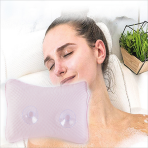 3D Mesh Bath Pillow Practical Sucker Bone Shape Bathtub Spa Pillow Headrest Cushion for Neck Shoulder and Head Support