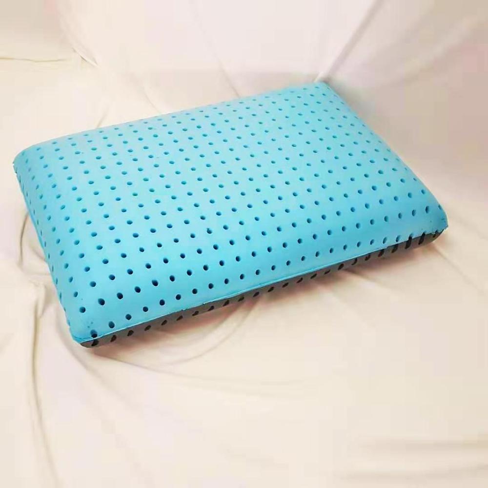 Ventilated Air Flow gel infused visco memory foam pillow with Punch holes