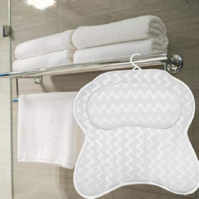 Fashion Breathable 3d Mesh Bath Bathtub Spa Pillow Headrest For Tub With 2 Thickened Paddings Soft Bath Tub Pillow For Neck