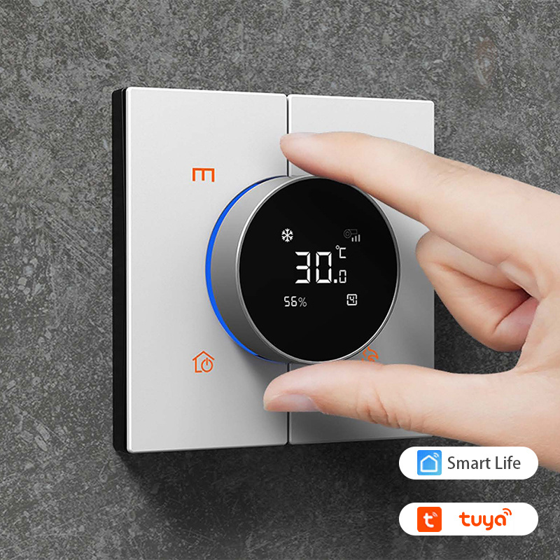 Knob Controller 4 Gang Touch Switch Smart Home KNX System Thermostat Temperature Adjusting Wall Switch Panel