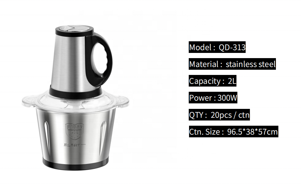 400W 3L Stainless Steel Meat Grinder with 3 Speed Modes Factory Blender Mincer National Meat Grinder Food Processor