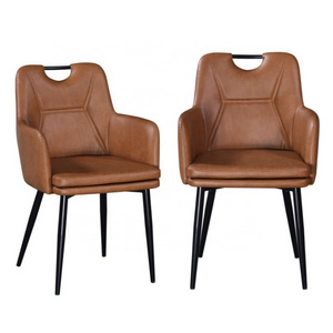 Hot Selling Nordic Dining Chairs Leather High Back Dining Chairs Hotel Restaurant Furniture