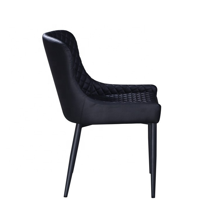 luxury fabric leather upholstered dining chair metal frame hotel restaurant and dining room chairs accent chair for dining table